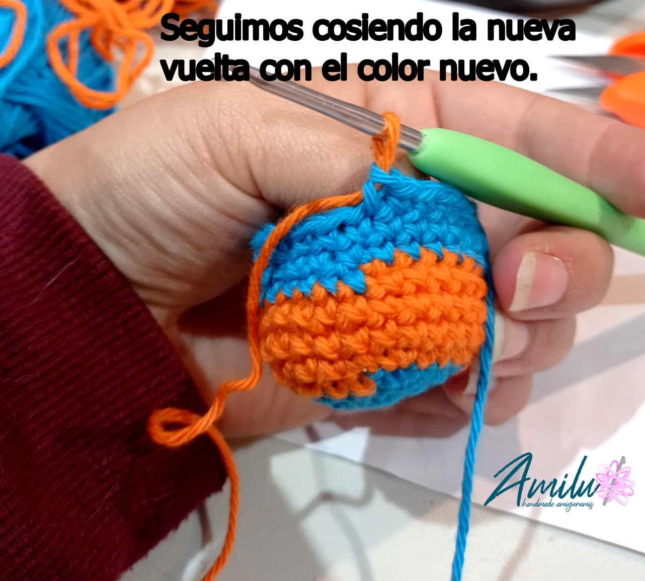 Cambio de Color al tejer Amigurumis